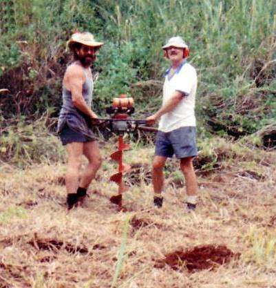 John Bryden & Phil Smith digging holes in '97